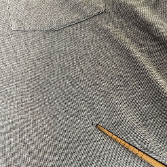 Travis Mathew Shirt Men 2XL Grey Golf Long Sleeve Solid Pocket Button Down Adult - Picture 4 of 8